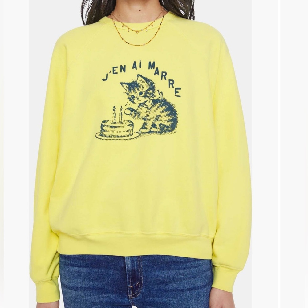 Mother Women's The Biggie Concert Cotton Graphic Sweatshirt M